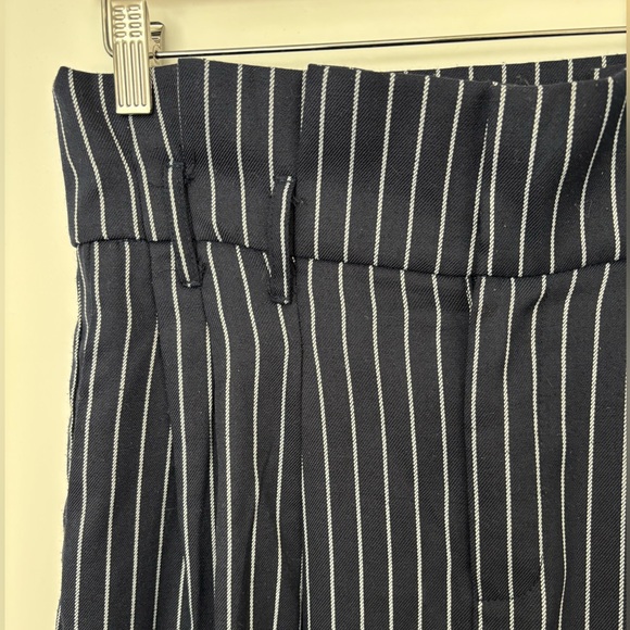 Blue and White Pinstripe Trousers - Picture 4 of 6